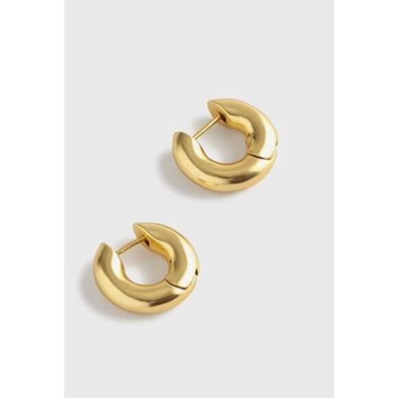 Madewell Jewelry - Madewell MW Small Donut Chunky Gold Fashion Hoop Earring NWT